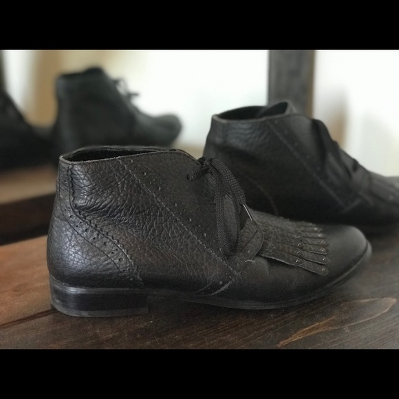 Shellys London Black Fray Witch Boots Size 9 Lace - Picture 5 of 5